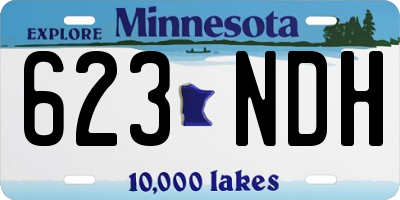 MN license plate 623NDH