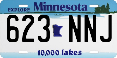 MN license plate 623NNJ