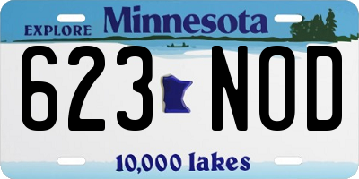 MN license plate 623NOD