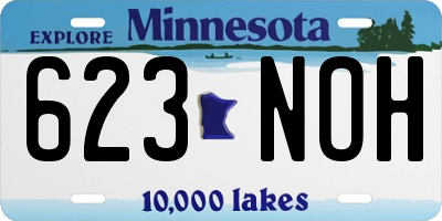 MN license plate 623NOH