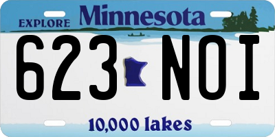 MN license plate 623NOI