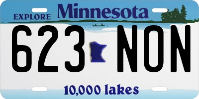 MN license plate 623NON