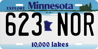 MN license plate 623NOR