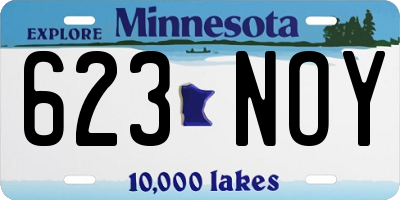 MN license plate 623NOY