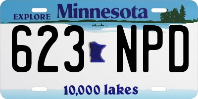 MN license plate 623NPD