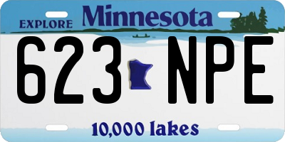 MN license plate 623NPE