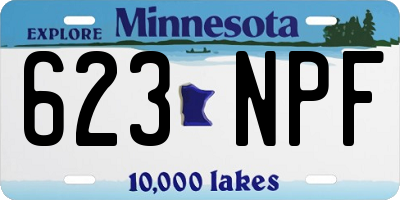 MN license plate 623NPF