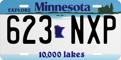 MN license plate 623NXP
