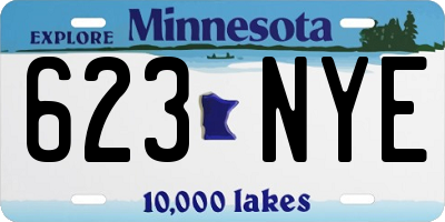 MN license plate 623NYE