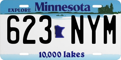 MN license plate 623NYM