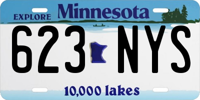 MN license plate 623NYS