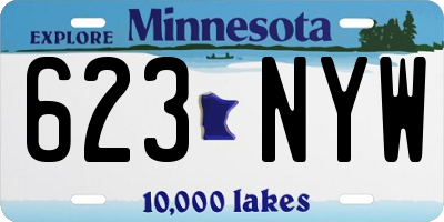 MN license plate 623NYW