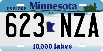 MN license plate 623NZA