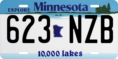 MN license plate 623NZB