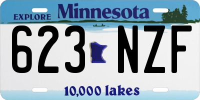 MN license plate 623NZF