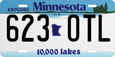 MN license plate 623OTL