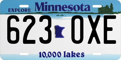 MN license plate 623OXE
