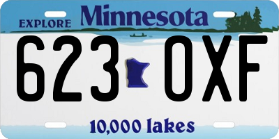 MN license plate 623OXF