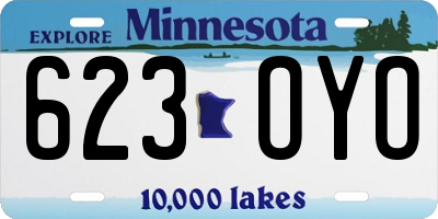 MN license plate 623OYO