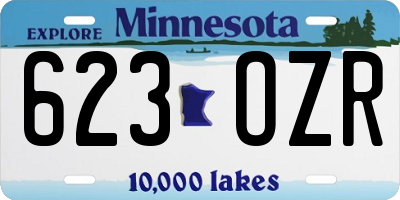 MN license plate 623OZR
