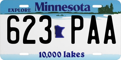 MN license plate 623PAA