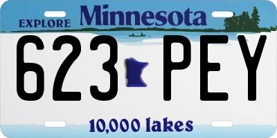 MN license plate 623PEY