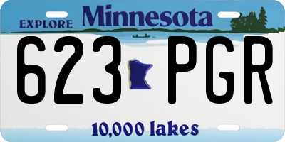MN license plate 623PGR