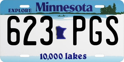 MN license plate 623PGS