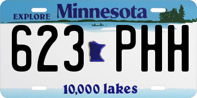MN license plate 623PHH