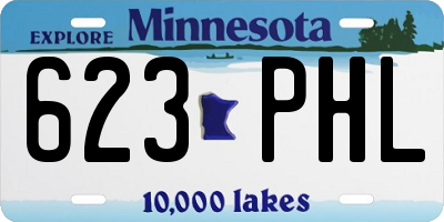 MN license plate 623PHL
