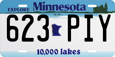 MN license plate 623PIY