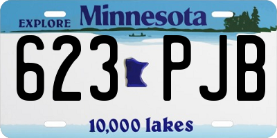 MN license plate 623PJB