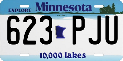 MN license plate 623PJU