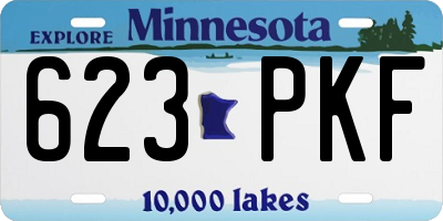 MN license plate 623PKF