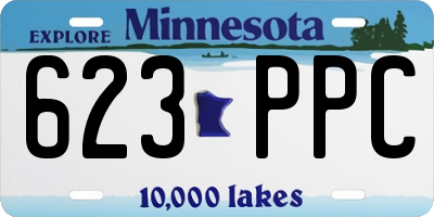 MN license plate 623PPC