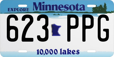MN license plate 623PPG