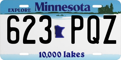 MN license plate 623PQZ