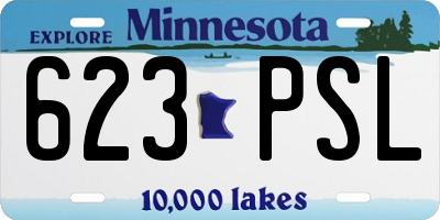 MN license plate 623PSL