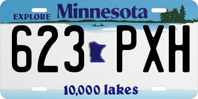 MN license plate 623PXH