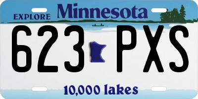 MN license plate 623PXS