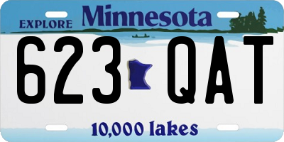 MN license plate 623QAT