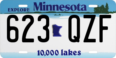 MN license plate 623QZF