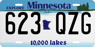MN license plate 623QZG
