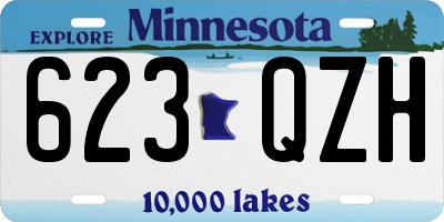 MN license plate 623QZH