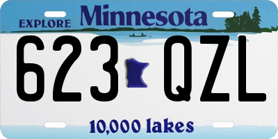 MN license plate 623QZL