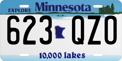 MN license plate 623QZO