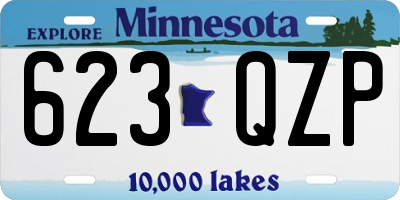 MN license plate 623QZP