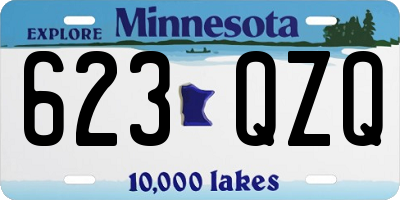 MN license plate 623QZQ