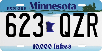 MN license plate 623QZR