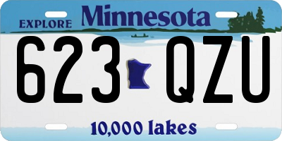 MN license plate 623QZU